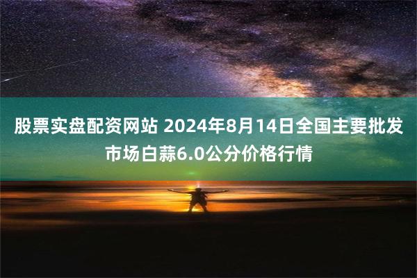 股票实盘配资网站 2024年8月14日全国主要批发市场白蒜6.0公分价格行情