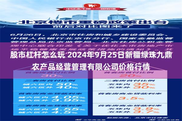 股市杠杆怎么玩 2024年9月25日新疆绿珠九鼎农产品经营管理有限公司价格行情