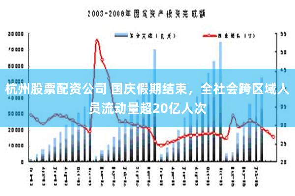 杭州股票配资公司 国庆假期结束，全社会跨区域人员流动量超20亿人次