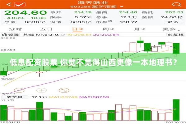 低息配资股票 你觉不觉得山西更像一本地理书？